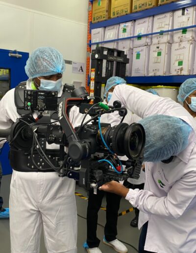 NNC film crew operating professional camera equipment on production shoot